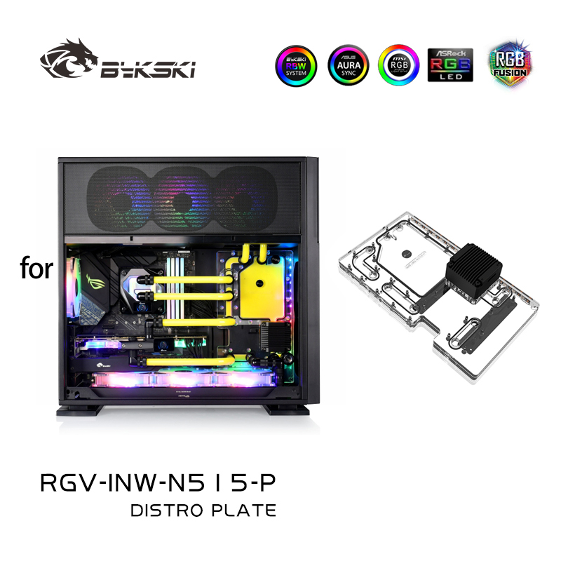 Distro Plate Ddc Pump Combo - Bykski Piastra di distribuzione in acrilico