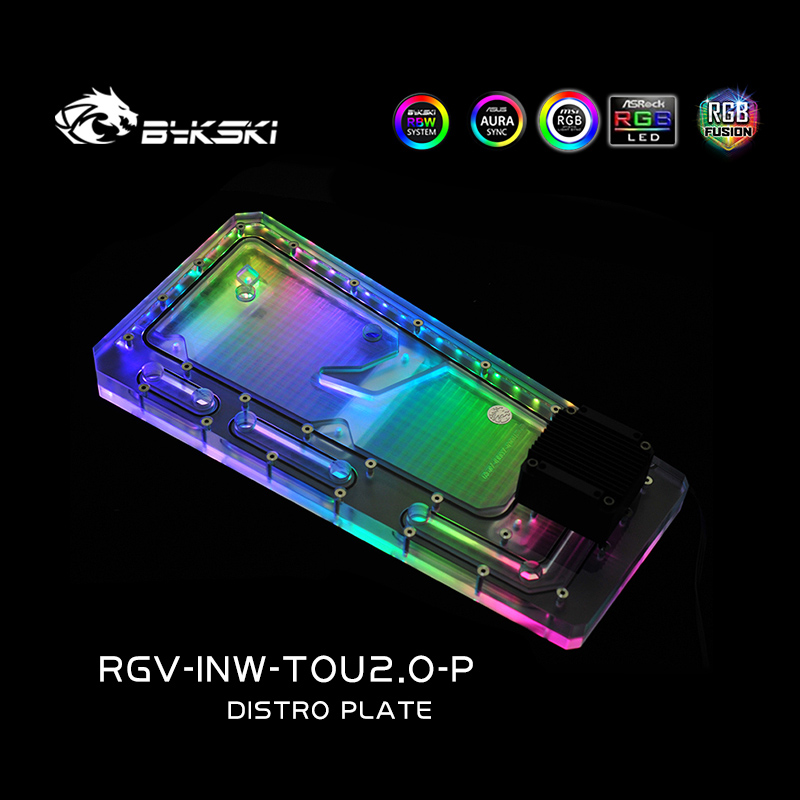 Distro Plate Ddc Pump Combo - BYKSKI RGV-INW-TOU2.0-P Scheda acrilica Soluzione canale