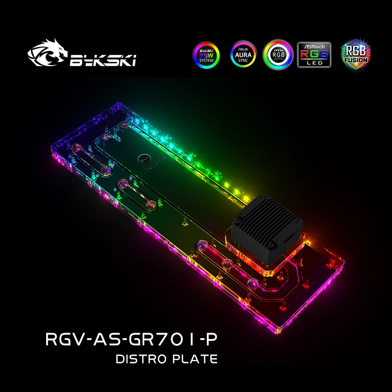 Distro Plate Ddc Pump Combo - BYKSKI Distro Piastra Serbatoio Acrilico per