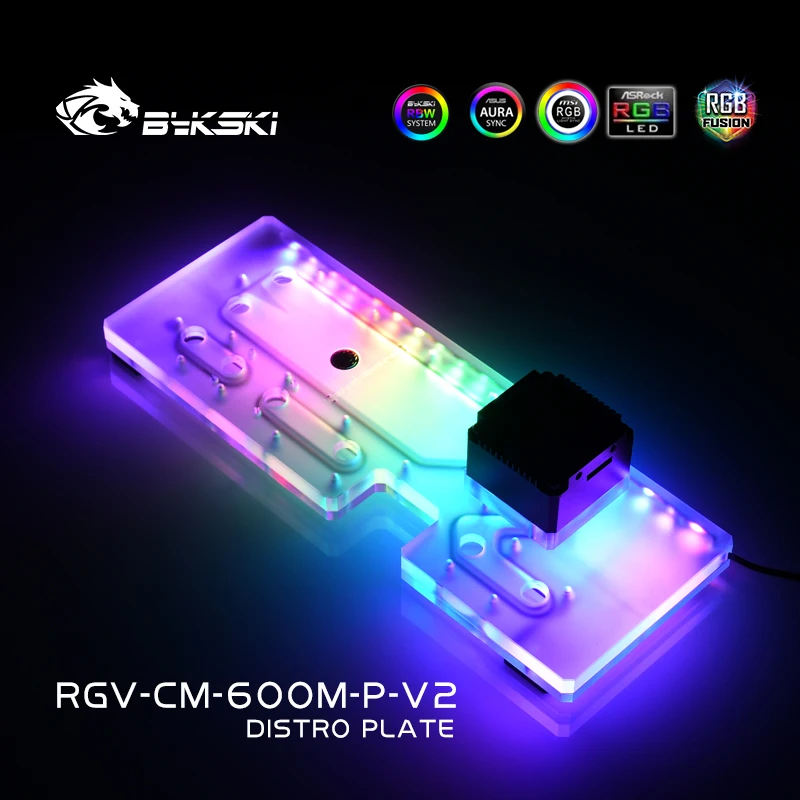 Distro Plate Ddc Pump Combo - Bykski Piastra di distribuzione in acrilico